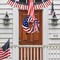 14Inch 4th of July Patriotic Day Wreath Artificial Roses Wreath for Front Door